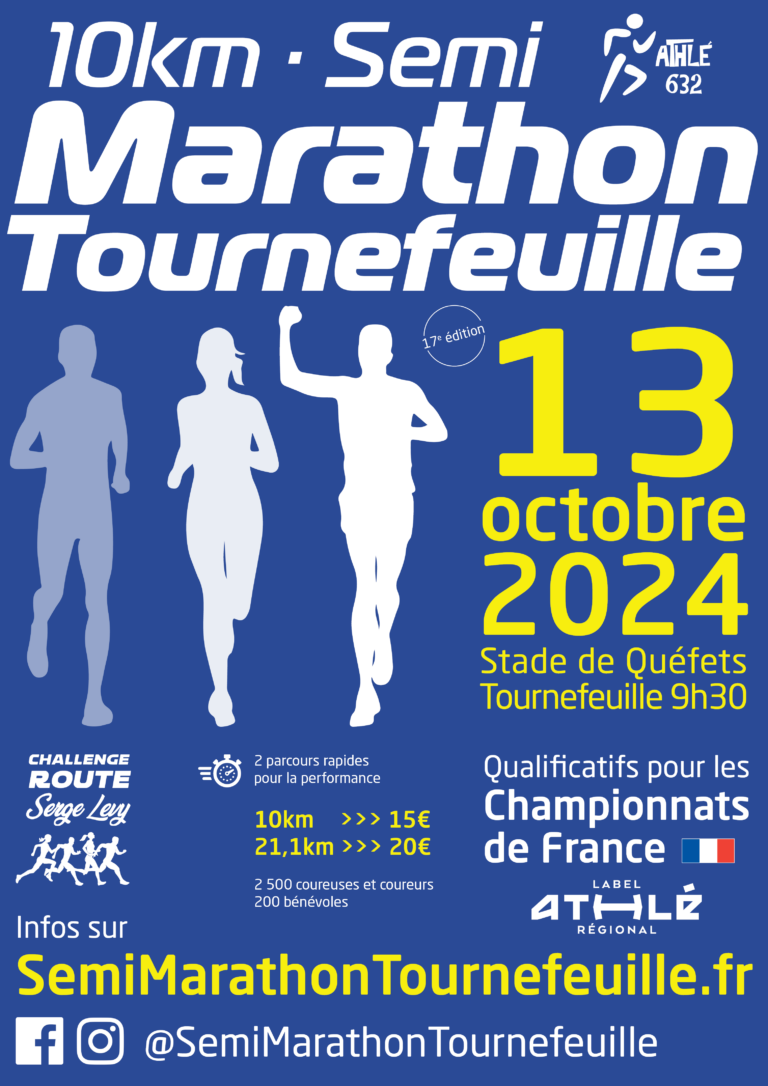 Affiche 10km & Semi-marathon de Tournefeuille 2024